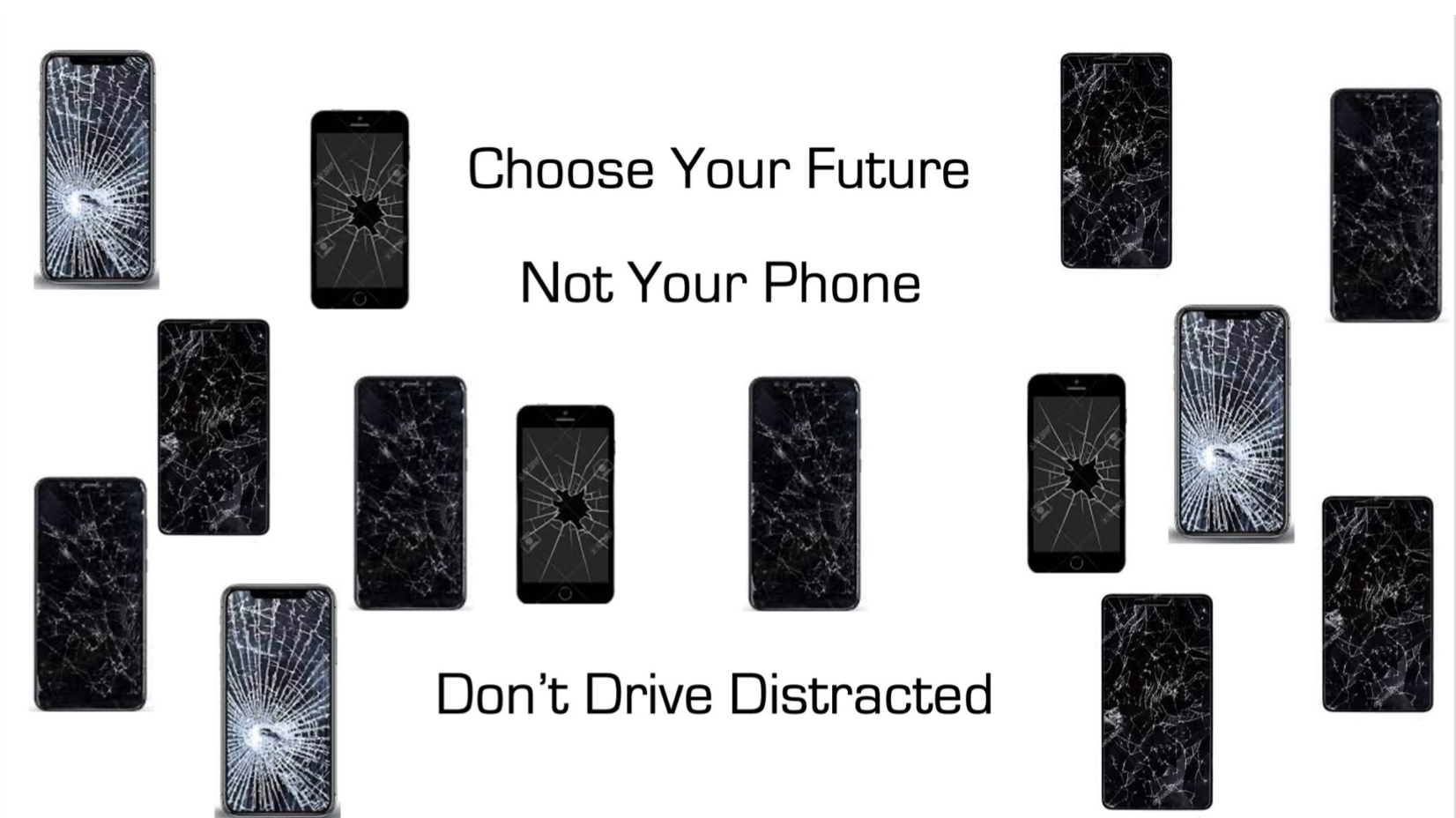 a guerilla ad concept with smashed phones